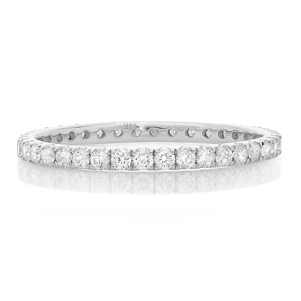 Gabriel & Co Round Diamond Eternity Band in 14K Rose Gold (0.53ctw) - MJ Christensen Diamonds