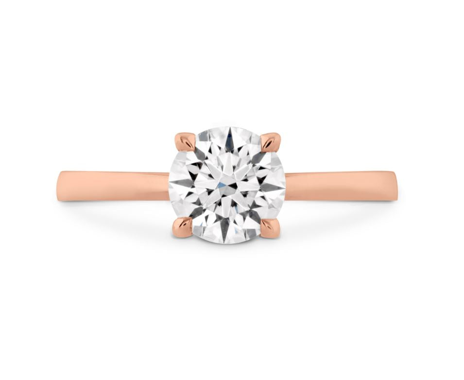 Hearts on Fire Round Diamond Solitaire Ring in 18K White Gold (0.28ct) - MJ Christensen Diamonds
