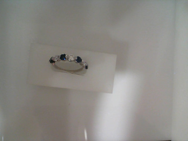 Gabriel & Co Round Diamond and Sapphire Band Ring in 14K White Gold (1.75ctw) - MJ Christensen Diamonds