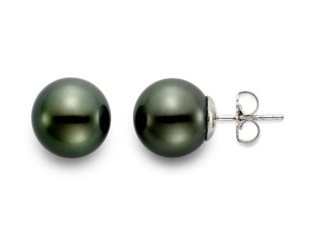 Pearl Stud Earrings in 18K White Gold - MJ Christensen Diamonds