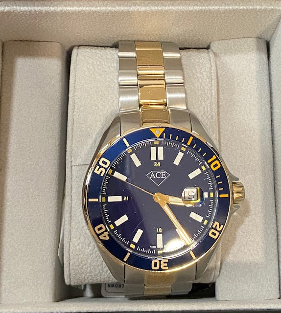 TT 10ATM Blue Dial Watch in Stainless Steel - MJ Christensen Diamonds