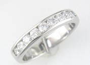 Channel Set Round Diamond 8mm Band in Platinum (.77ctw) - MJ Christensen Diamonds