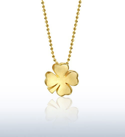 14K Yellow Gold Clover Charm Pendant - MJ Christensen Diamonds