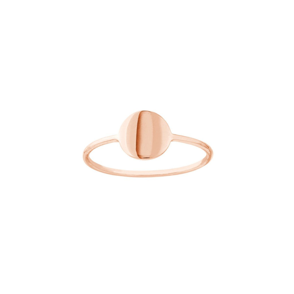 14K Rose Gold Flat Disk Wire Fashion Ring in Rose Gold - MJ Christensen Diamonds