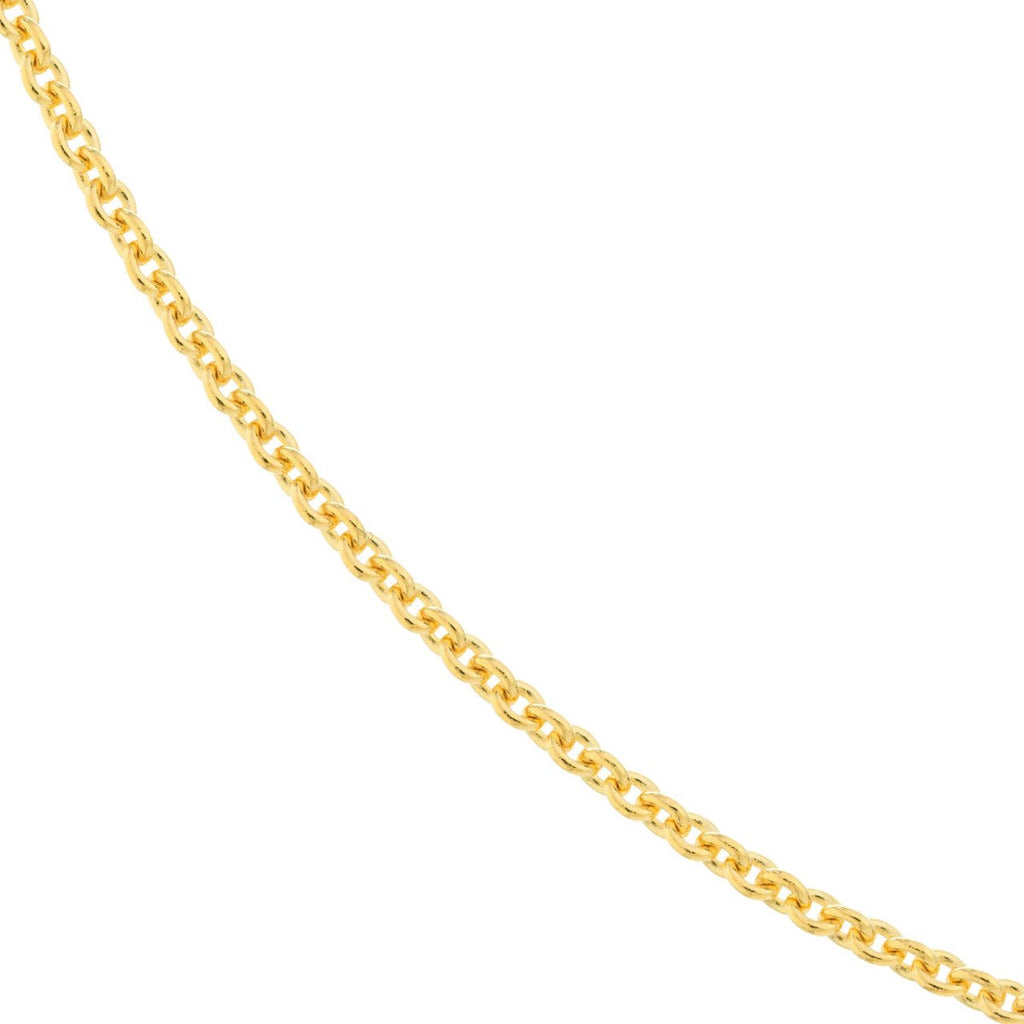 14K Yellow Gold 1.50mm Tight Cable Chain Necklace 18" - MJ Christensen Diamonds