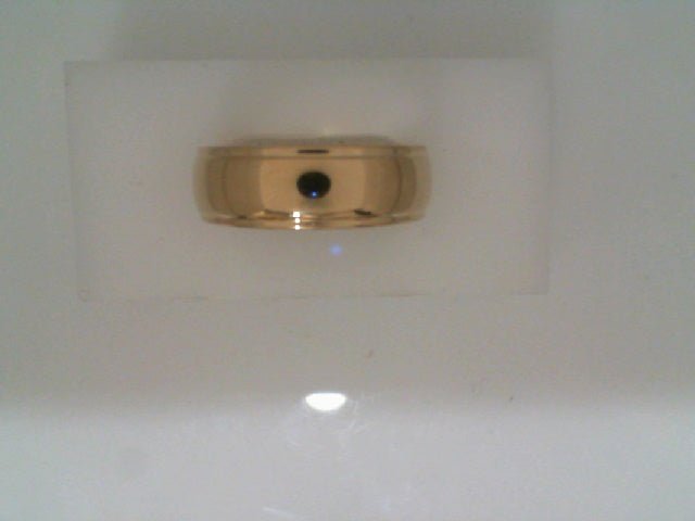 14K Yellow Gold Domed Stepped Down Edges Band in 14K Yellow Gold - MJ Christensen Diamonds