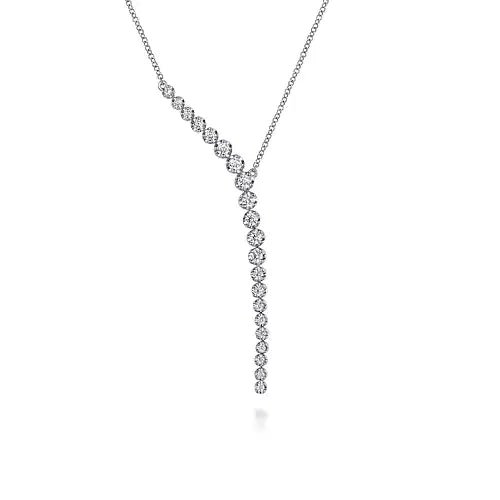 14KW .72CTW DIA GRADUATED "Y" NECKLACE 17.5 - MJ Christensen Diamonds