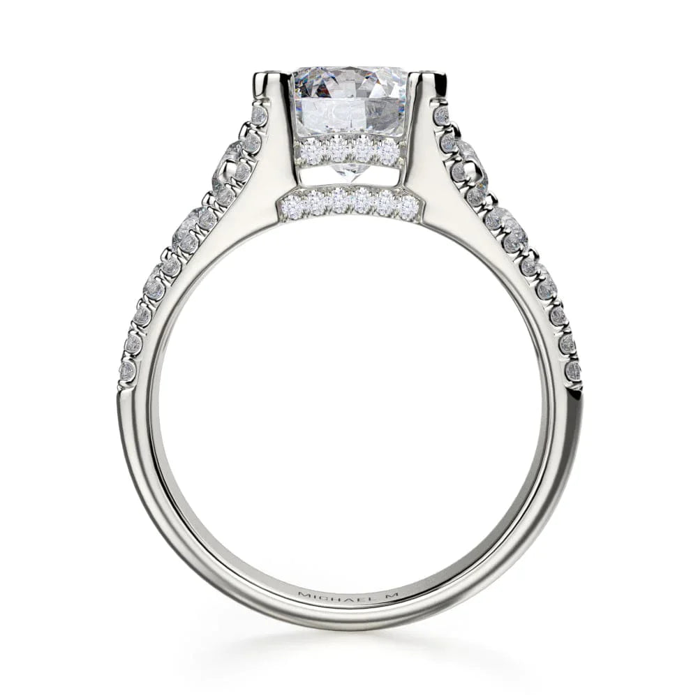 Stella Semi-Mount Engagement Ring in 18K White Gold (1.10tcw) - MJ Christensen Diamonds