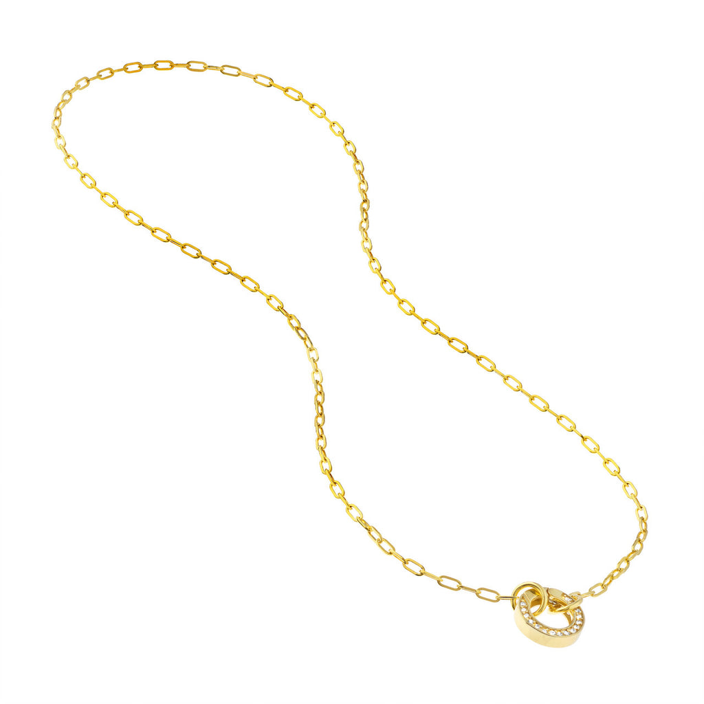 Open Paper Clip Chain Necklace in 14K Yellow Gold - MJ Christensen Diamonds