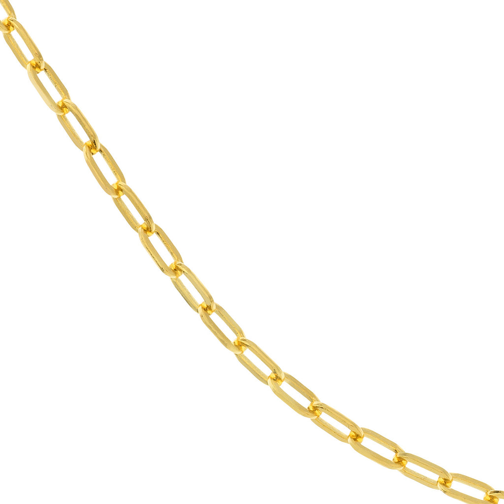 Open Paper Clip Chain Necklace in 14K Yellow Gold - MJ Christensen Diamonds