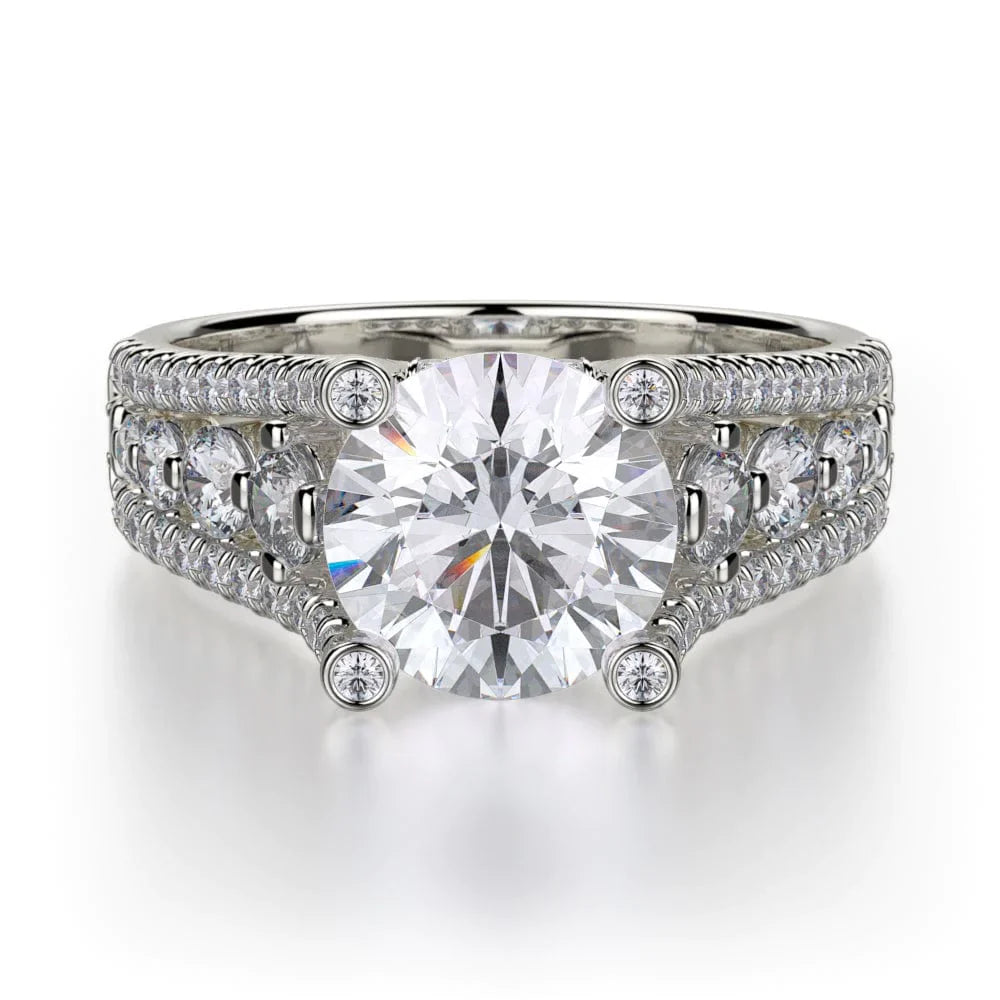 Stella Semi-Mount Engagement Ring in 18K White Gold (1.10tcw) - MJ Christensen Diamonds