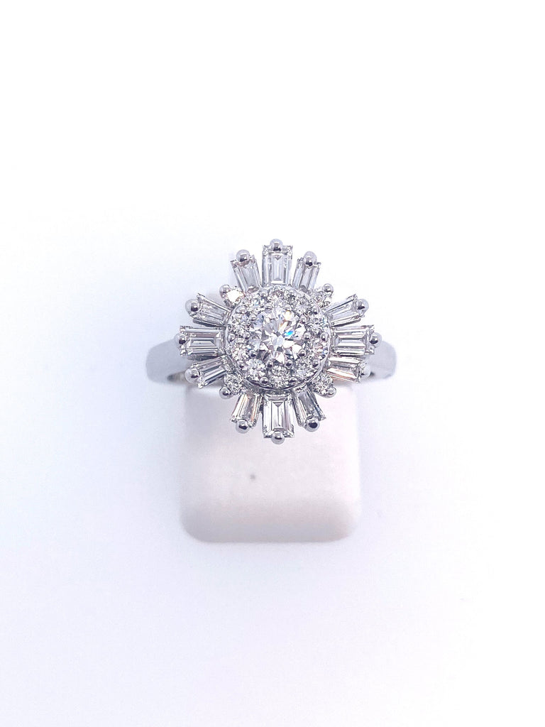 Gabriel & Co Round Brilliant Cut Diamond Semi-Mount Fashion Ring in 14K White Gold (1.16ctw) - MJ Christensen Diamonds