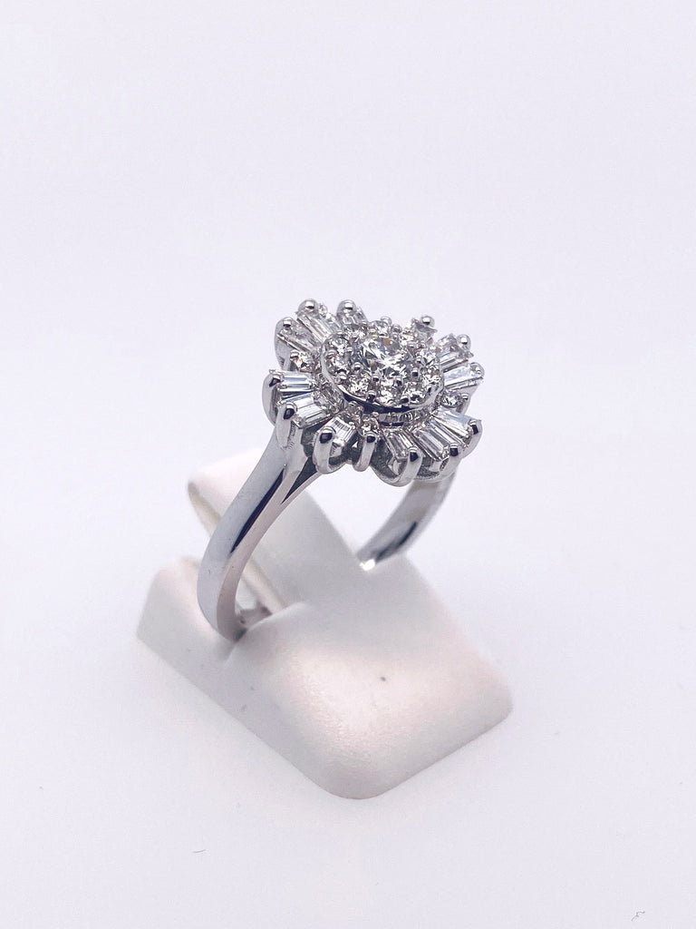 Gabriel & Co Round Brilliant Cut Diamond Semi-Mount Fashion Ring in 14K White Gold (1.16ctw) - MJ Christensen Diamonds