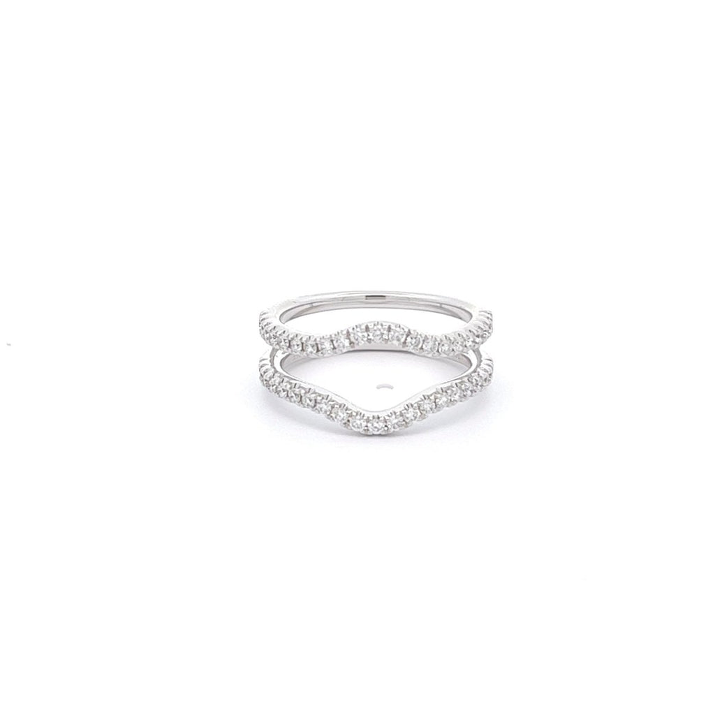 Ann Curved Insert Jacket Band 0.55ctw G/VS2 Diamond in 14K White Gold - MJ Christensen Diamonds