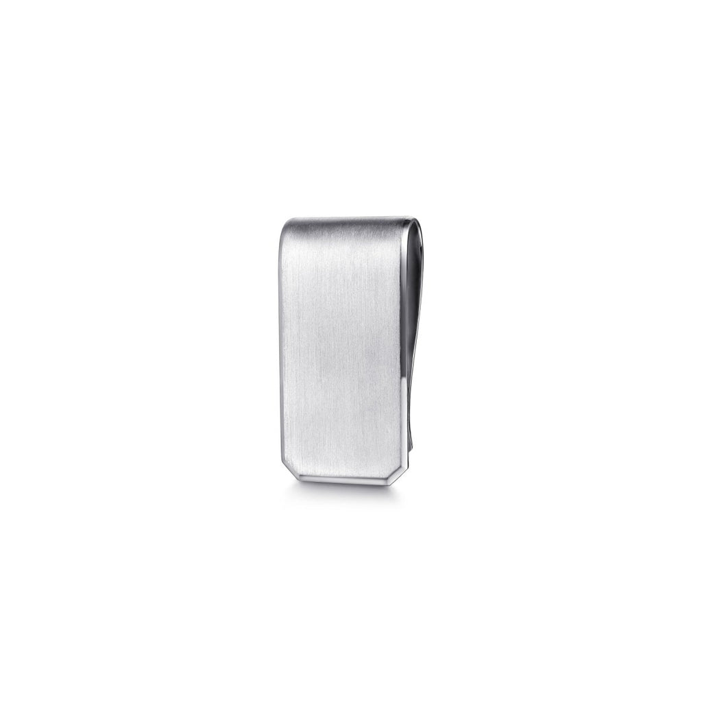 Brushed Satin Finish Money Clip in Sterling Silver - MJ Christensen Diamonds