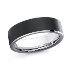 Men's Black Satin Cobalt Band in 11 in Cobalt - MJ Christensen Diamonds