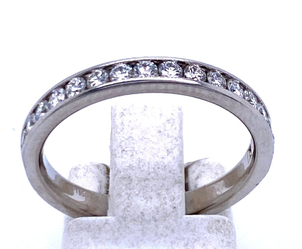 Chanel Anniversary Band with Round Diamond Accents in Platinum (0.47ctw) - MJ Christensen Diamonds