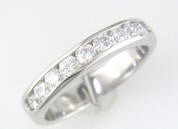 Channel Set Round Diamond 8mm Band in Platinum (.77ctw) - MJ Christensen Diamonds