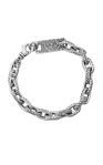 Crosshatch Texture Oval Link Bracelet in Sterling Silver - MJ Christensen Diamonds