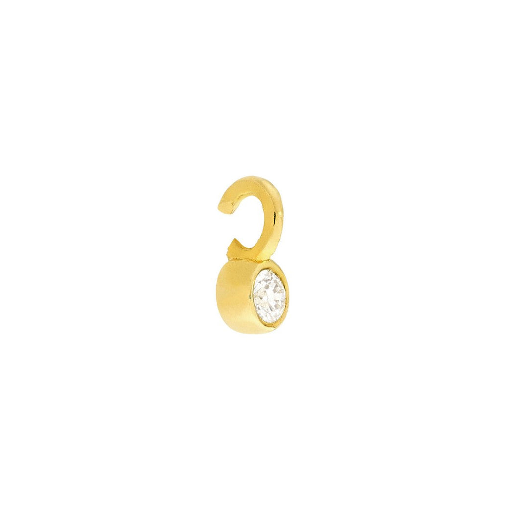 Drop Bezel Diamond Charm in 14K Yellow Gold (0.01ct) - MJ Christensen Diamonds