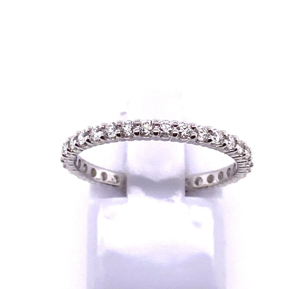 Elegant 18K White Gold Diamond Eternity Band (0.66ctw) - MJ Christensen Diamonds