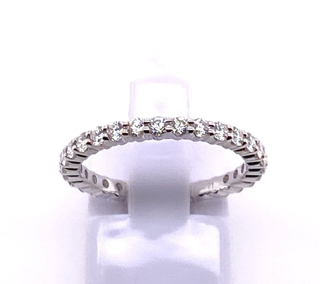 Eternity Band with 1.11ctw Diamonds in 18K White Gold (1.11ctw) - MJ Christensen Diamonds