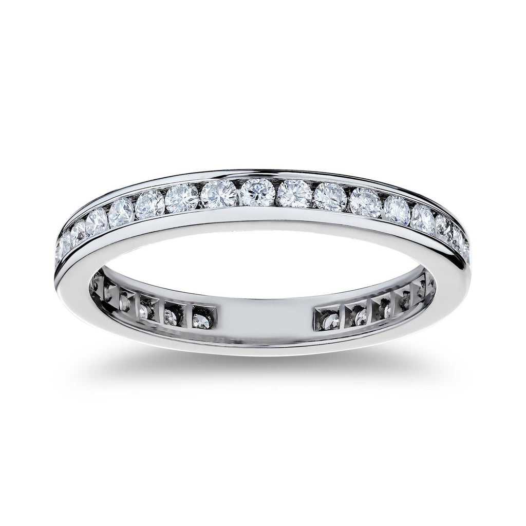 Eternity Channel Diamond Anniversary Band in Platinum (0.93ctw) - MJ Christensen Diamonds