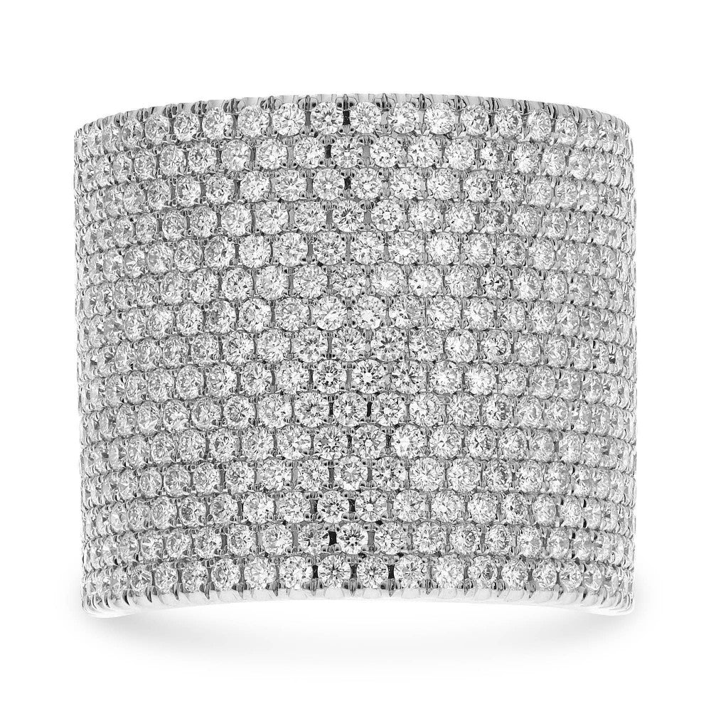 Extra Wide Band with 2.61ctw GH/SI1 Diamond in 14K White Gold - MJ Christensen Diamonds
