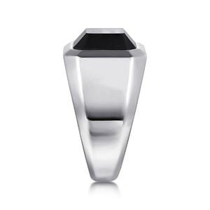 Gabriel & Co Black Onyx Signet Ring in Sterling Silver (4.75ctw) - MJ Christensen Diamonds