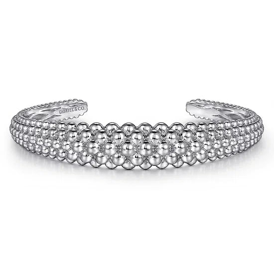 Gabriel & Co Bujukan Beaded Bangle in Sterling Silver - MJ Christensen Diamonds