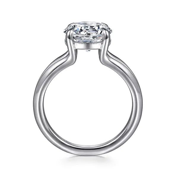 Gabriel & Co. Contemporary Split Shank Semi - Mount Engagement Ring in 14K White Gold - MJ Christensen Diamonds