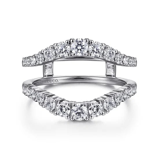 Gabriel & Co Curved Diamond Jacket Anniversary Band 1.03ctw in 14K White Gold - MJ Christensen Diamonds