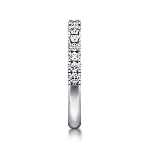 Gabriel & Co Diamond Half Anniversary Band in 14K White Gold (0.39ctw) - MJ Christensen Diamonds