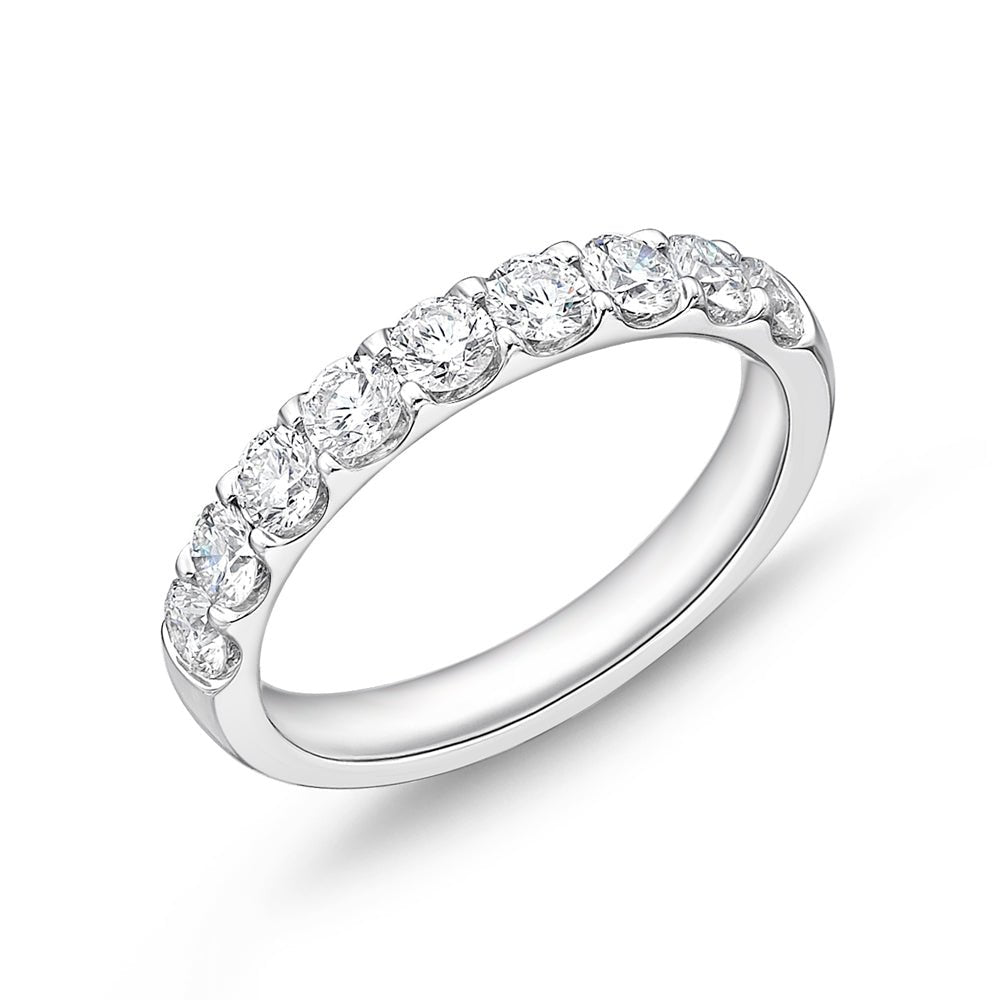 Gabriel & Co Odessa 9 Stone Diamond Anniversary Band in Platinum (1.00ctw) - MJ Christensen Diamonds