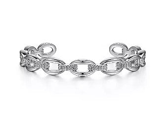 Gabriel & Co Oval Link Cuff Bracelet in Sterling Silver - MJ Christensen Diamonds