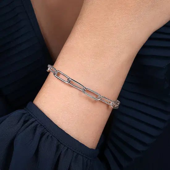 Gabriel & Co Paperclip Link Bujukan Bracelet in Sterling Silver - MJ Christensen Diamonds
