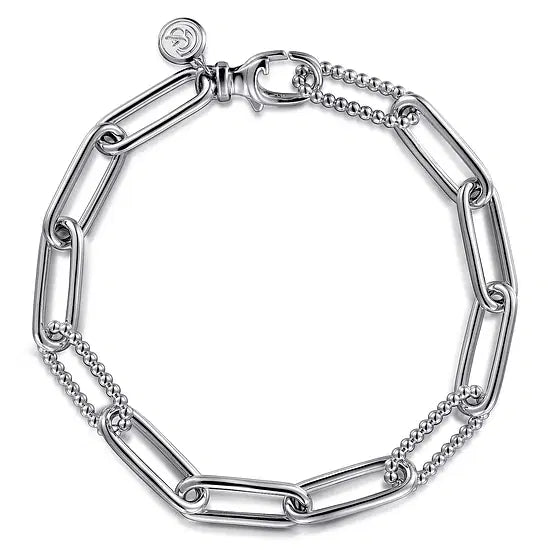 Gabriel & Co Paperclip Link Bujukan Bracelet in Sterling Silver - MJ Christensen Diamonds