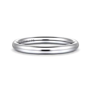 Gabriel & Co Plain Wedding Band in 14K White Gold - MJ Christensen Diamonds