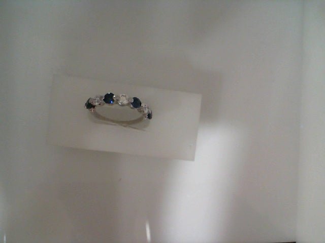 Gabriel & Co Round Diamond and Sapphire Band Ring in 14K White Gold (1.75ctw) - MJ Christensen Diamonds