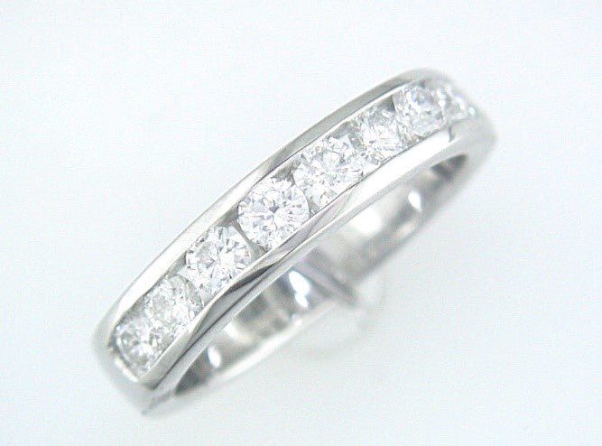 Gabriel & Co Round Diamond Channel Eternity Anniversary Band in Platinum (1.03ctw) - MJ Christensen Diamonds