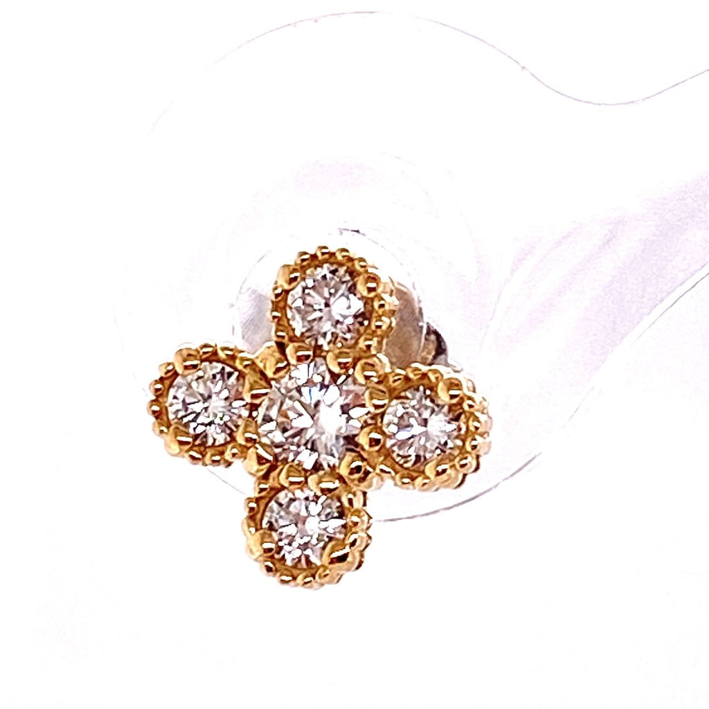 Gabriel & Co Round Diamond Cluster Bezel Stud Earrings in 14K Yellow Gold (.78ctw) - MJ Christensen Diamonds