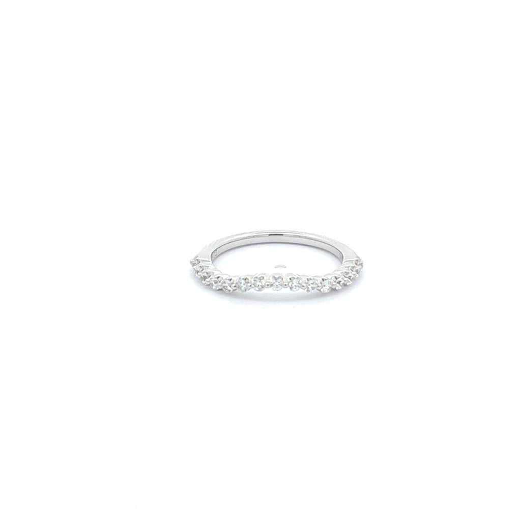 Gabriel & Co Round Diamond Curved Shared Prong Anniversary Band in 14K White Gold (0.35ctw) - MJ Christensen Diamonds