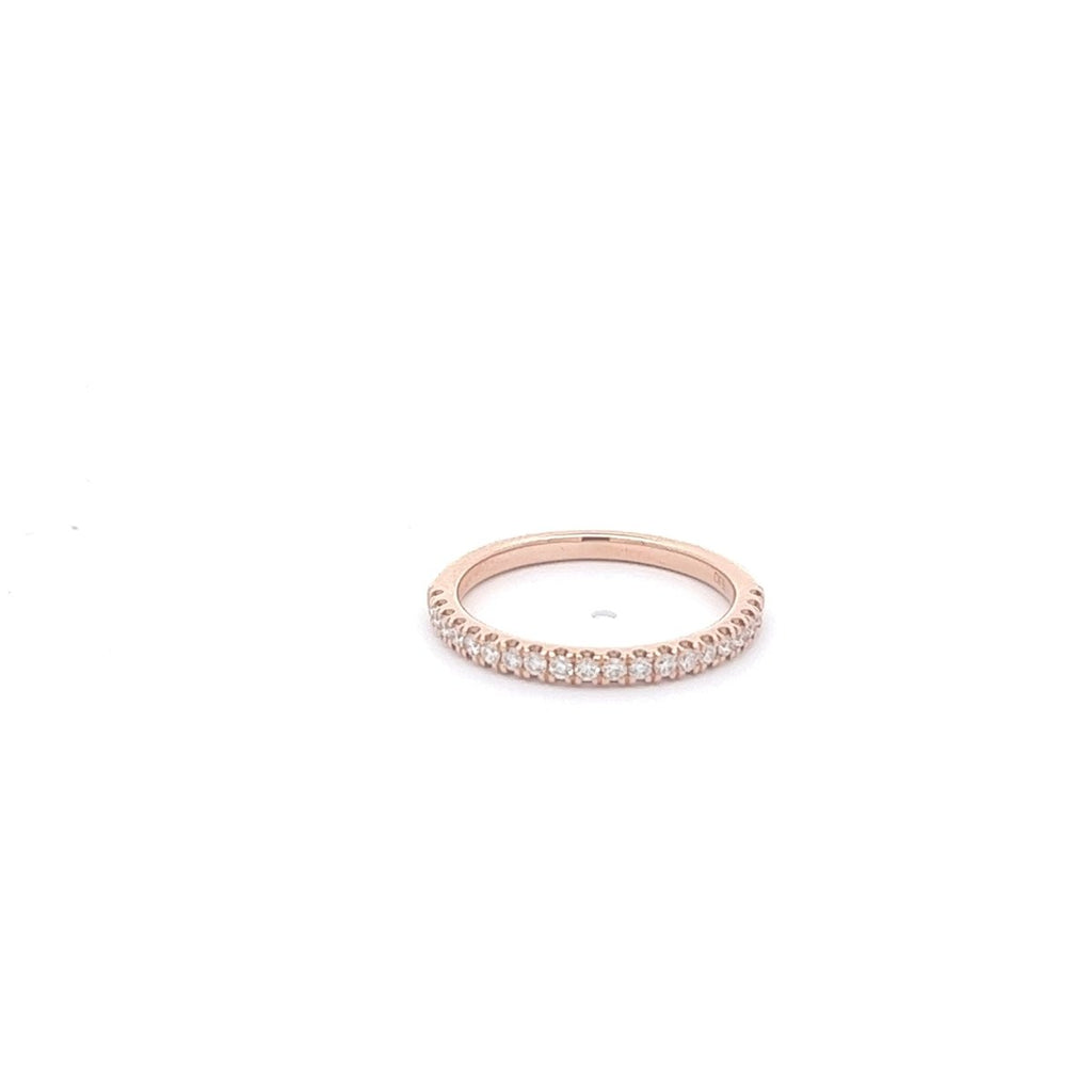 Gabriel & Co Round Diamond Half Eternity Anniversary Band in 14K Rose Gold (0.25ctw) - MJ Christensen Diamonds