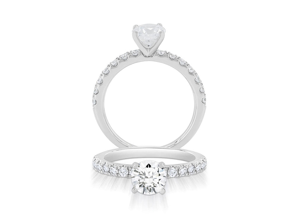 Gabriel & Co. Round Diamond Semi - Mount Engagement Ring in 14K White Gold (0.50ctw) - MJ Christensen Diamonds
