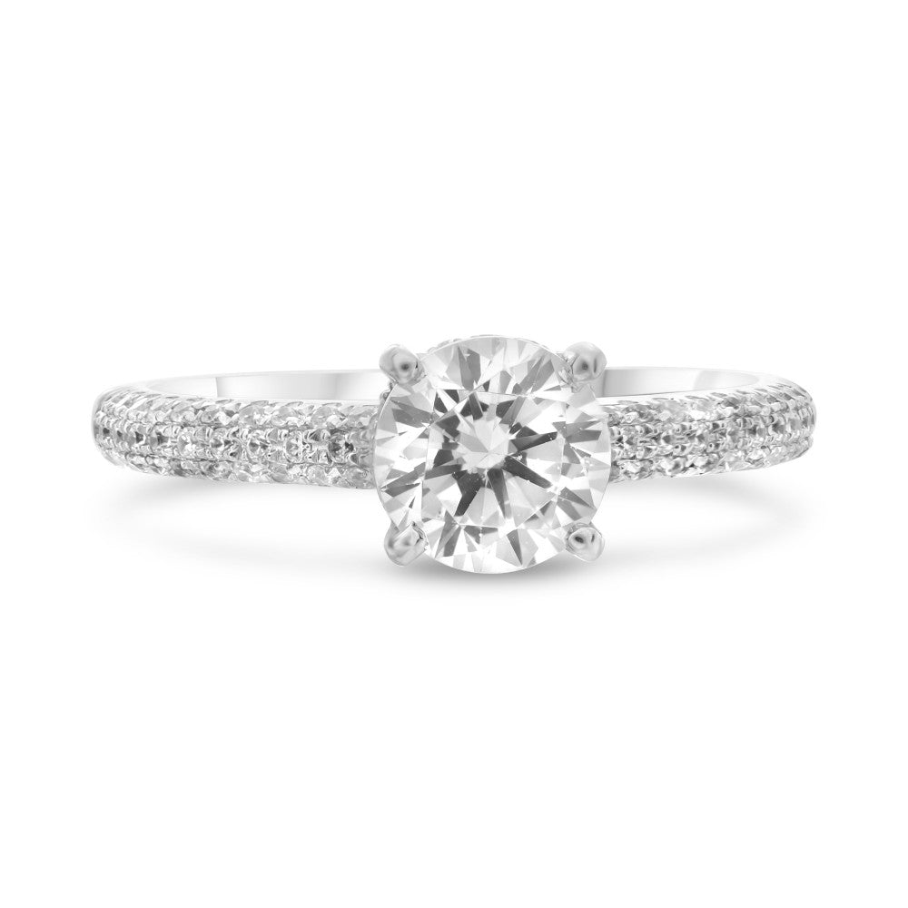 Gabriel & Co. Round Diamond Semi - Mount Engagement Ring in 14K White Gold (.25ctw) - MJ Christensen Diamonds