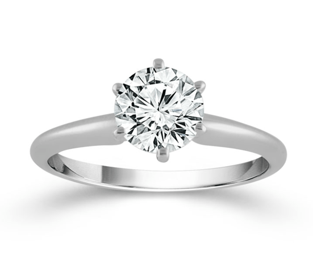 Gabriel & Co Round Diamond Solitaire Engagement Ring in 14K White Gold (1.50ct) - MJ Christensen Diamonds