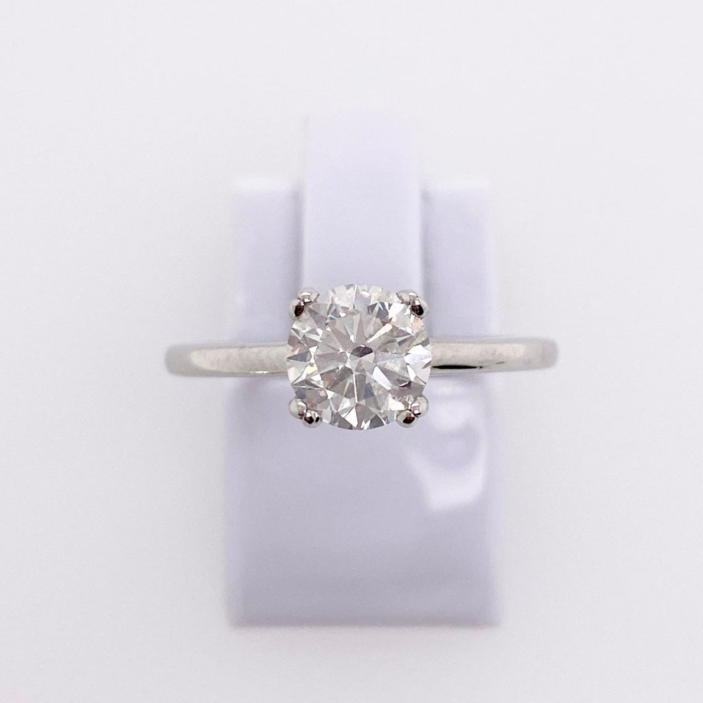Gabriel & Co Round Diamond Solitaire Ring in 14K White Gold (1.02ct) - MJ Christensen Diamonds