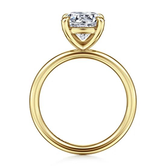 Gabriel & Co. Round Solitaire Semi - Mount Engagement Ring in 14K Yellow Gold - MJ Christensen Diamonds