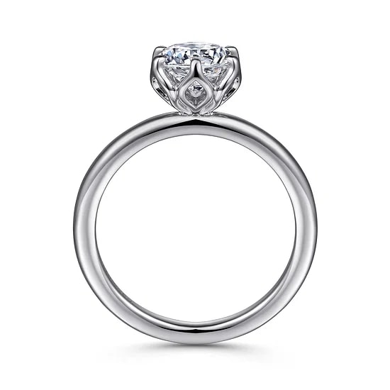Gabriel & Co. Solitaire Semi - Mount Engagement Ring in 14K White Gold - MJ Christensen Diamonds