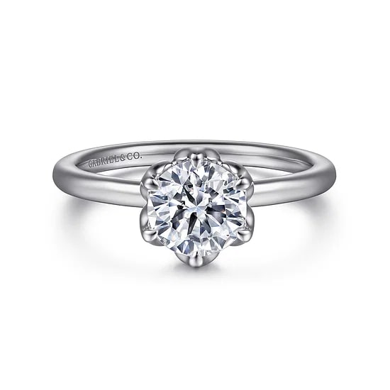 Gabriel & Co. Solitaire Semi - Mount Engagement Ring in 14K White Gold - MJ Christensen Diamonds